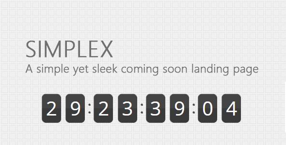Simplex - Simple coming soon landing page